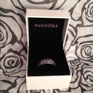 Retired Pandora Intricate Lattice Ring